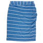Athleta blue & gray stripes straight pencil SKIRT size S small ruched side