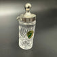 Waterford Crystal glass Baby's 1st Christmas small baby bottle ornament 3.75"