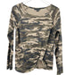 Sanctuary dark camo twisted hem Top women's SMALL camouflage shirt new NWOT