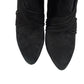 Donald J Pliner ETTA black leather suede BOOTS women's 7M knee high heels ruched