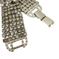 vintage 1" wide Rhinestone Bracelet clear iridescent rhinestones costume jewelry