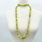 vintage long strand of green & blue beads Beaded Necklace costume jewelry