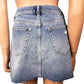 We the Free People blue denim short SKIRT distressed mini size 27 new $60
