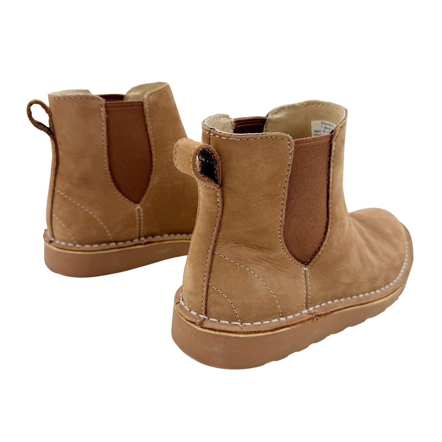 L.L.Bean brown Stonington Chelsea women's 7 M shoes nubuck leather booties