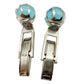vintage silver & turquoise aqua blue sphere stone Cuff Links cufflinks jewelry
