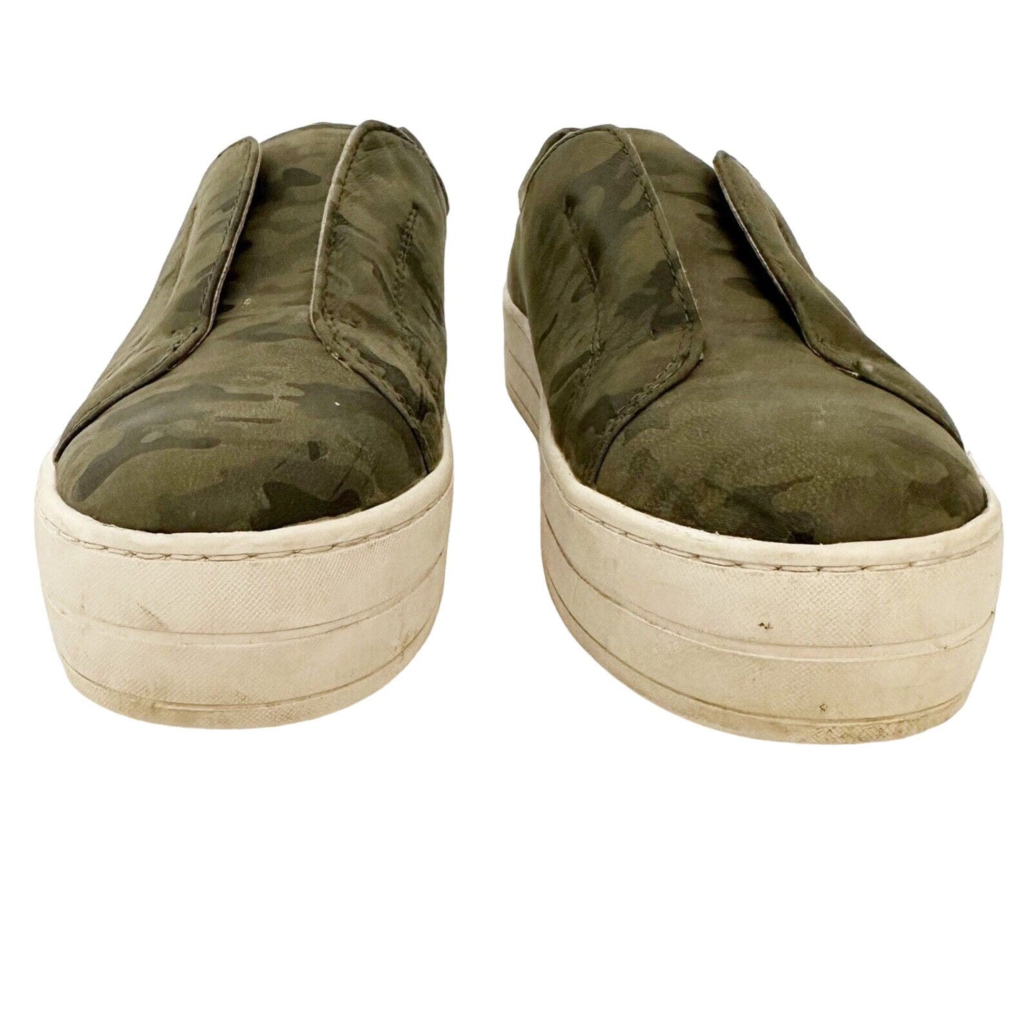J/Slides NYC green camo leather Heidi platform sneakers shoes size 6