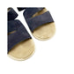 Bionica blue leather suede Slide Sandals women's 7 M strappy flats shoes