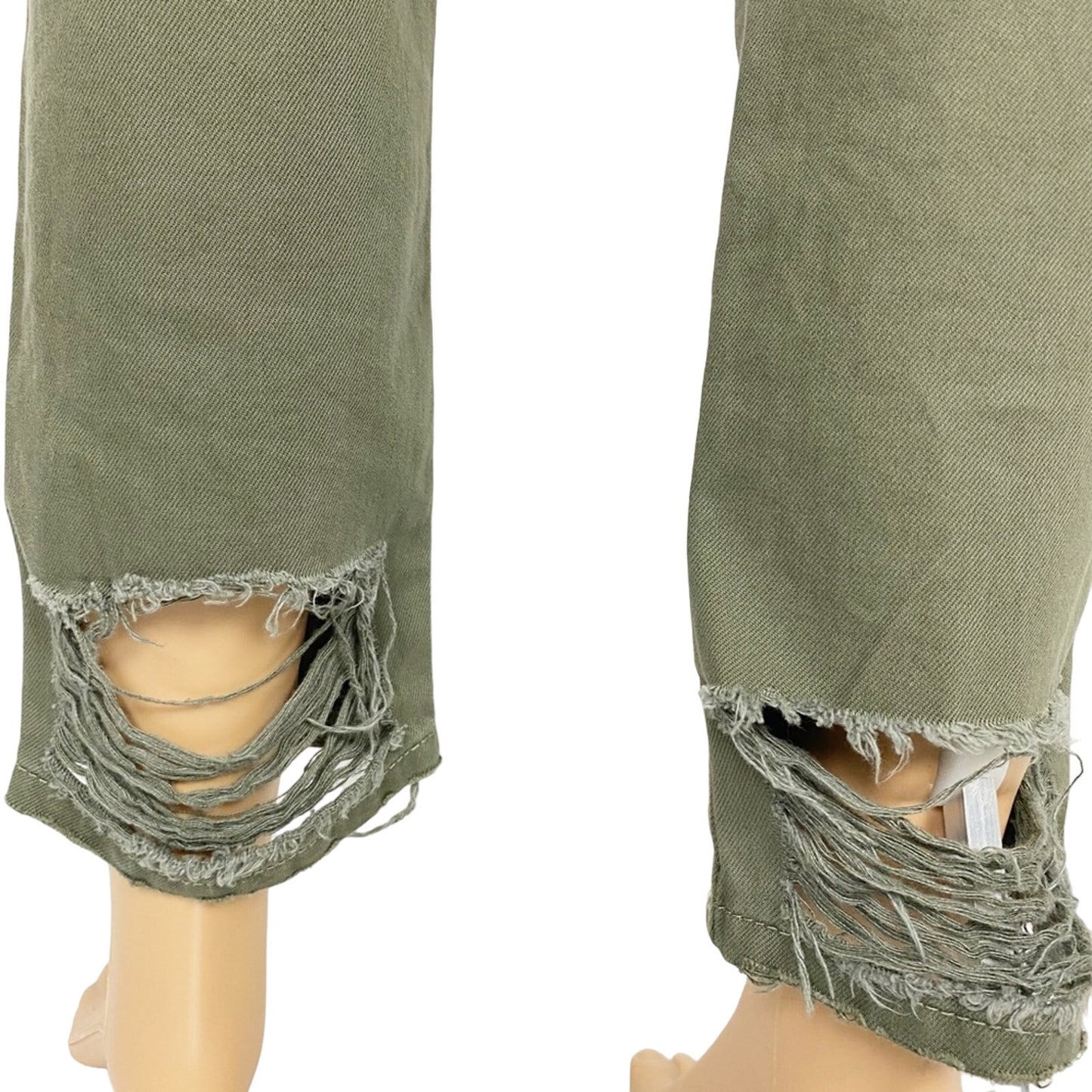 Blank NYC olive green Cropped Girlfriend distressed Pants jeans 28 women's NEW