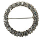 vintage circle of rhinestones BROOCH round jewelry pin