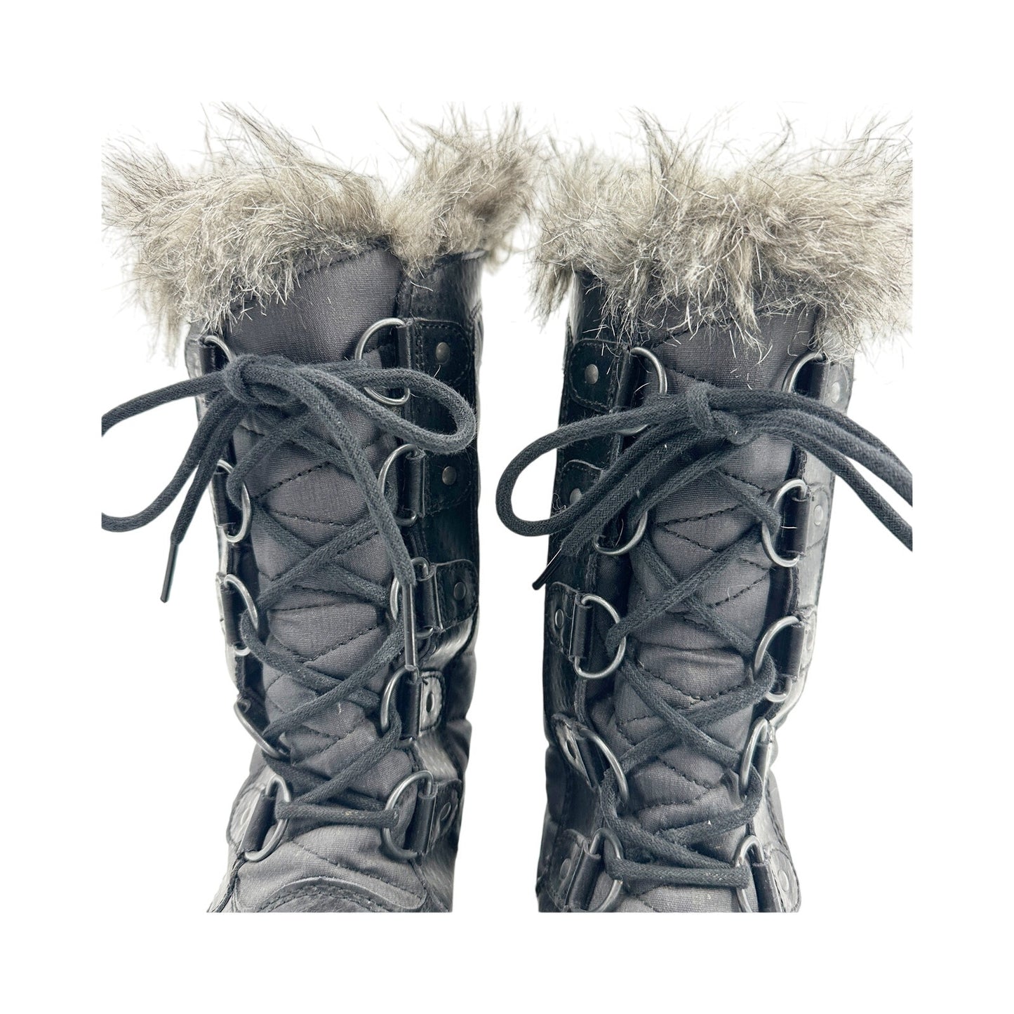 Sorel Tofino black Winter mid-calf Boots women's 7 waterproof faux fur