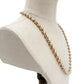 vintage strand gold & orange beads Beaded Necklace costume jewelry