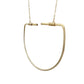 Anthropologie gold long dainty chain Half Moon Pendant Necklace fashion jewelry