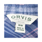 Orvis blue & pink flannel Shirt button down Top women's MEDIUM