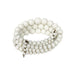 beaded white stretch BRACELET vintage costume jewelry