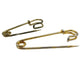 vintage pair of gold tone metal Diaper Pin BROOCH jewelry pins