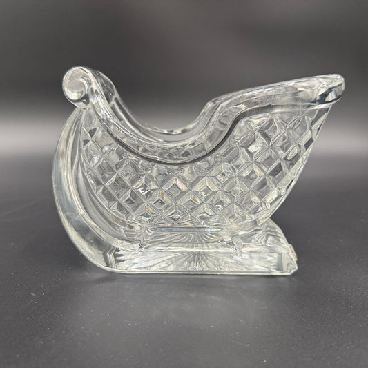 crystal glass Santa's Sleigh | St. George Crystal