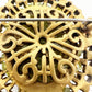 vintage faux pearls gold green stones BROOCH floral jewelry pin