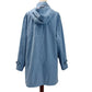 Liz Claiborne long blue Jacket women's XL removable hood fall spring outerwear