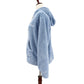 Hurley baby blue Wubby hooded Pullover Hoodie women's LARGE soft teddy fleece
