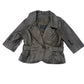 Avanti New York brown leather short Jacket women's MEDIUM fitted 3/4 sleeves