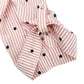 pink gray white stripes & polka dots Top work blouse women's 26 Torrid size 4