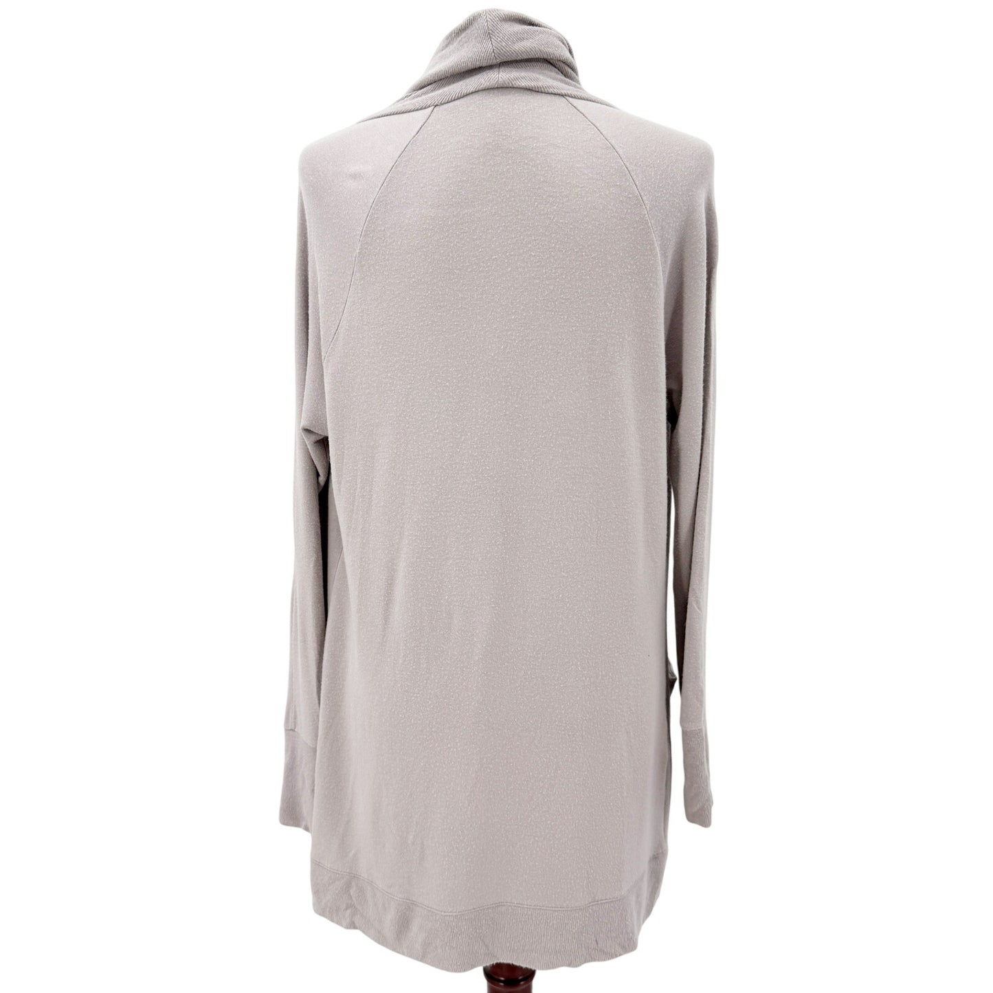 Athleta gray Studio Wrap Cardigan women's SMALL open front yoga coverup