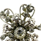 vintage silver metal & clear rhinestones BROOCH jewelry pin