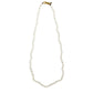 vintage LES BERNARD hand-knotted 23" milky white bead NECKLACE costume jewelry