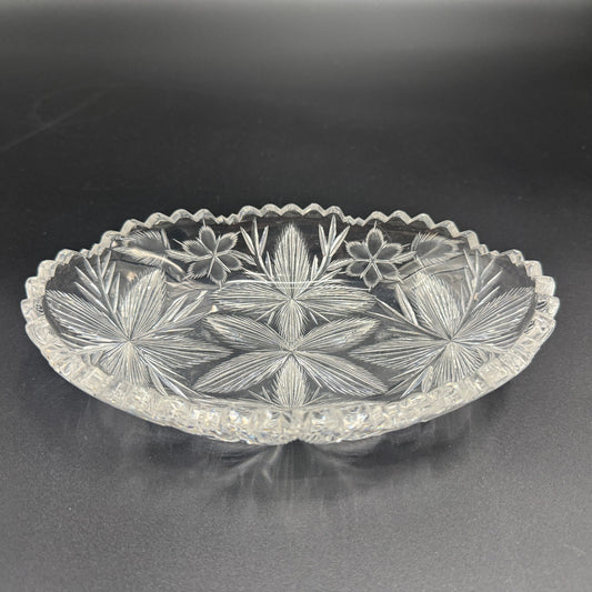 crystal glass Candy Nut Dish | vintage glassware
