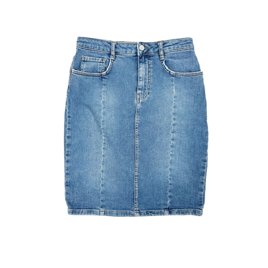 Anthropologie Pilcro and The Letterpress blue denim Pencil skirt womens 4 small