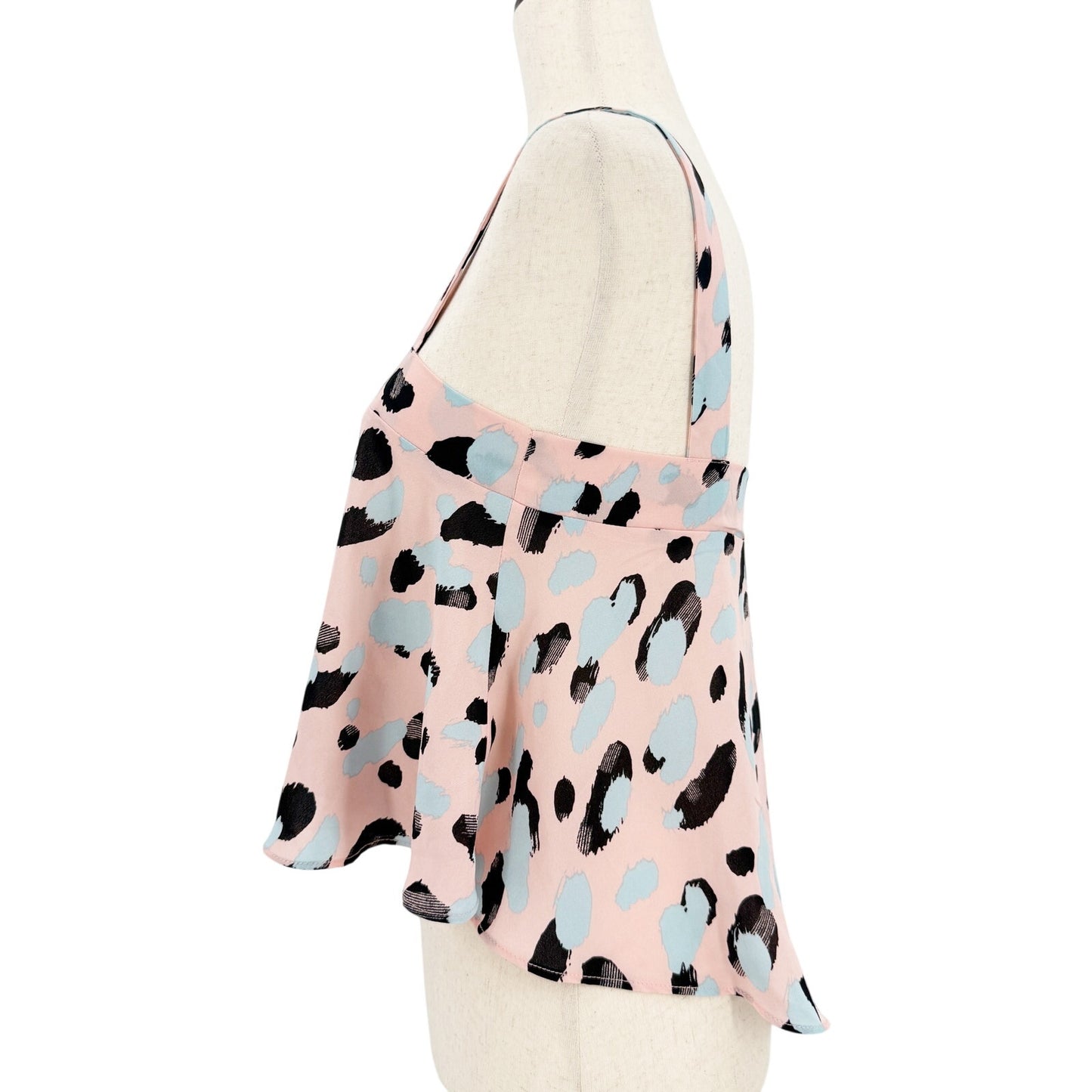 Buddy Love black peach blue Flowy Cropped Tank Top womens XS summer festival NEW