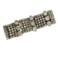 vintage 1" wide Rhinestone Bracelet clear iridescent rhinestones costume jewelry