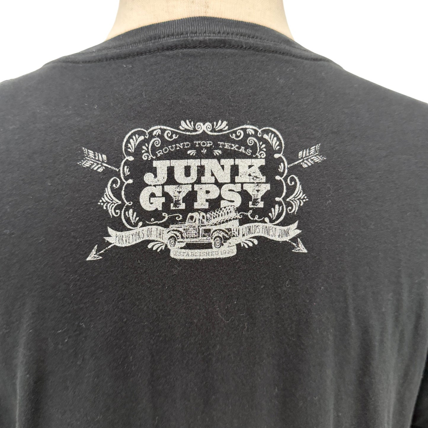 Ranch Hand black & white T-Shirt women's SMALL graphic Junk Gypsy tee