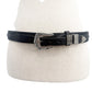 Harley Davidson black tooled leather silver metal Belt womens LARGE Chippewa USA