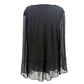 JKARA black Cocktail Beaded Top women's LARGE v-neck blouse sheer bell sleeve