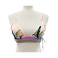 Seafolly peach purple green Las Palmas Bikini swim Top Fixed Tri Bra US size 4