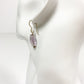1.5" long dangling pale purple lavender stone EARRINGS fashion jewelry