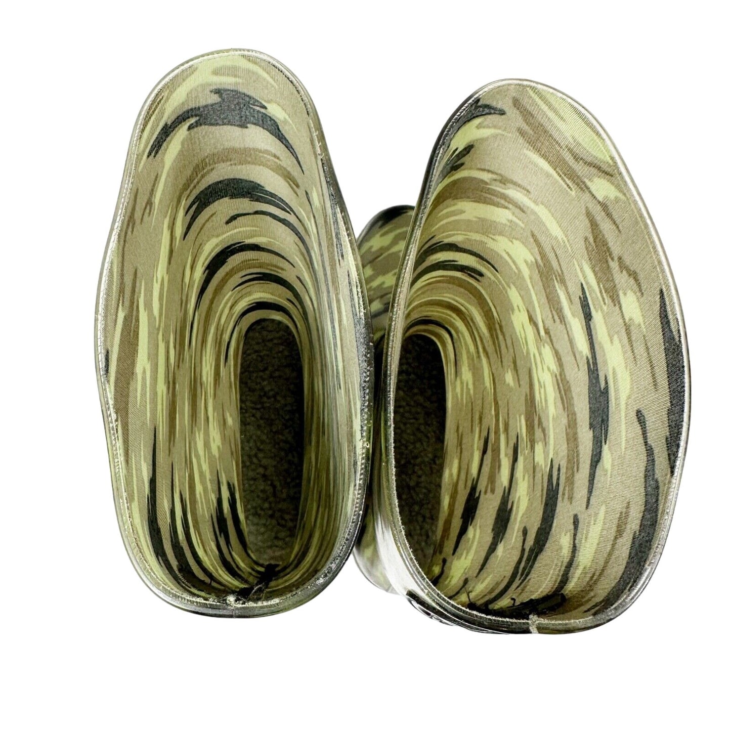 Stuart Weitzman green camo camouflage rubber BOOTS shoes size XL (10) mid-calf