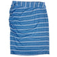 Athleta blue & gray stripes straight pencil SKIRT size S small ruched side
