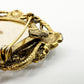 vintage black floral roses BROOCH gold white pendant jewelry pin