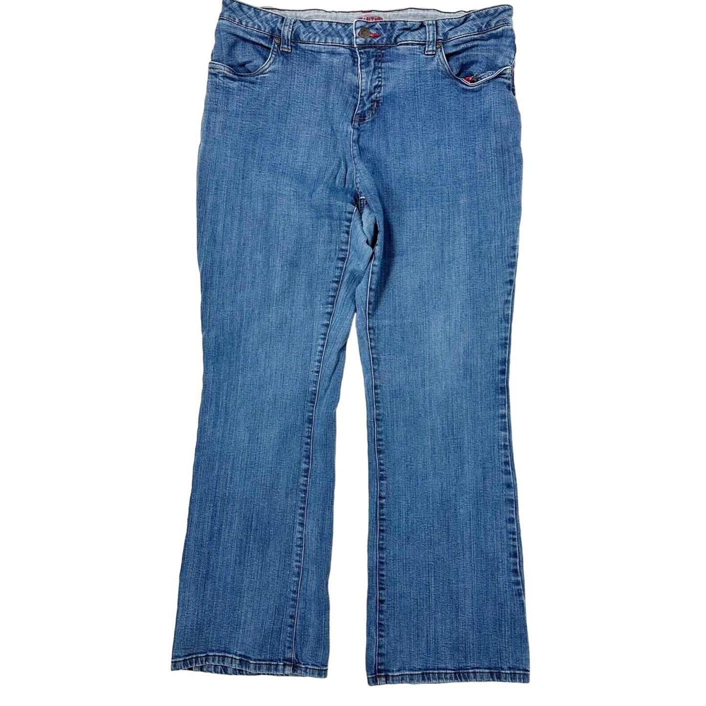 Smith's Dungarees Jeans medium wash denim pants size 16 women's flare bootcut
