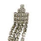 vintage waterfall drop Rhinestone clip-on Earrings costume jewelry