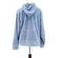 Hurley baby blue Wubby hooded Pullover Hoodie women's LARGE soft teddy fleece
