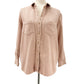 Madewell pink flannel button down Shirt Top Shacket pocket womens XS extra small