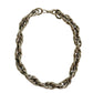 vintage silver metal loops 15" choker NECKLACE costume jewelry