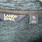Lands' End dark blue heather 1/4 zip Fleece Pullover women's XL 18 jacket top