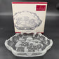 Mikasa frosted glass Sweet Meat Dish Carolers Collection Christmas holidays