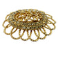 vintage gold & rhinestones oval BROOCH costume jewelry pin