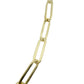 gold tone metal Paper Clip chain Necklace 16" length fashion jewelry