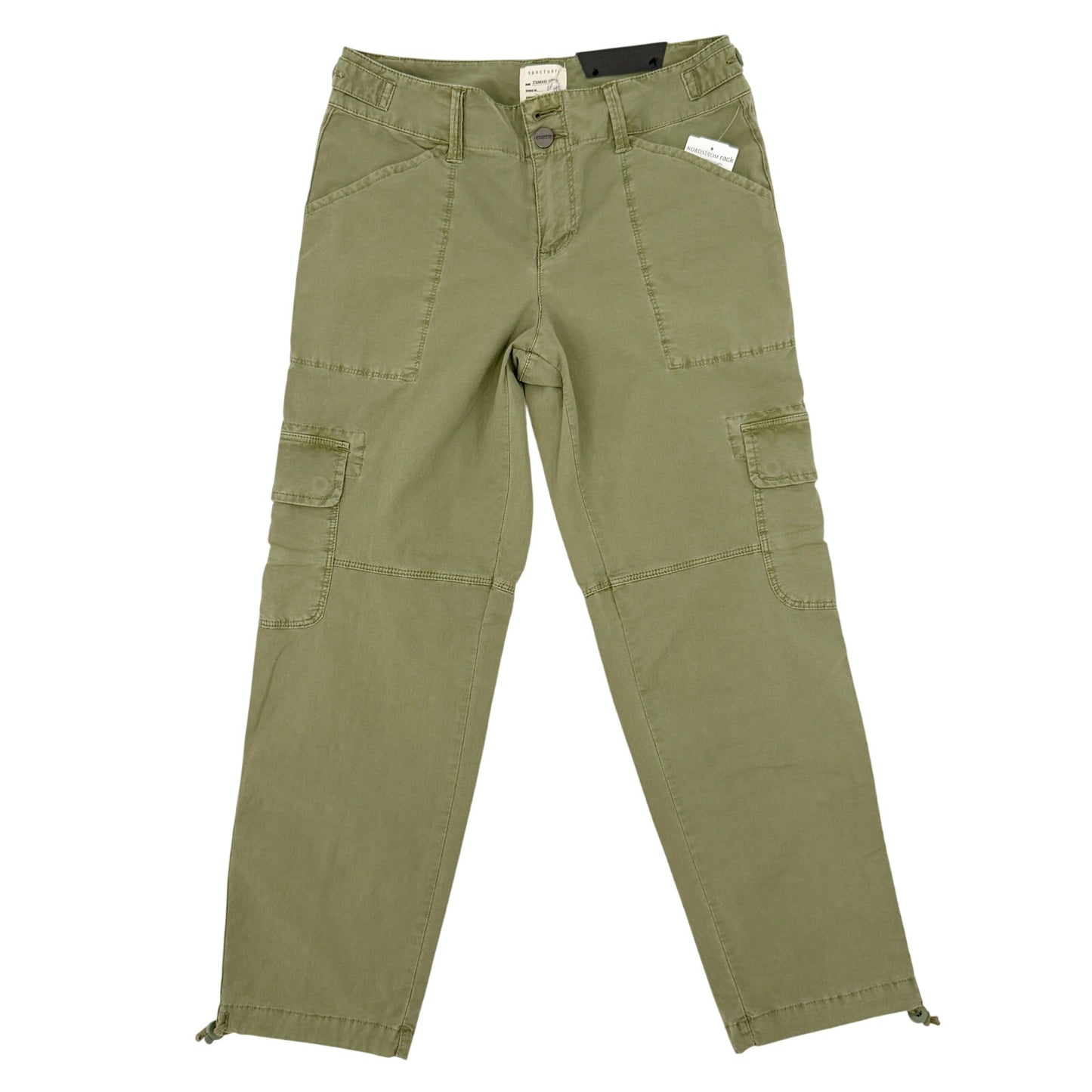 Sanctuary olive green Crop Pants cargo pockets women's size 26 small NEW